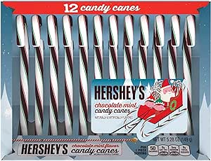 Hershey's Chocolate Mint Candy Canes - 12 Pack - 5.28 oz