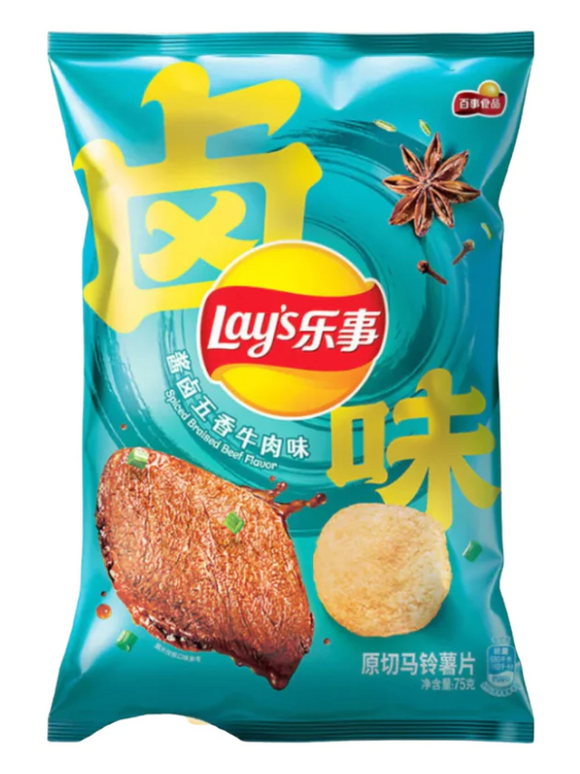 Lays Spiced Braised Beef Flavor - 70 g (China)