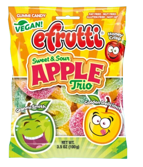 Efrutti Sweet & Sour Apple Trio - 3.5 oz