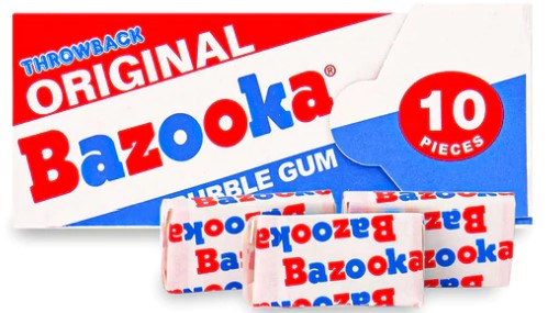 Bazooka Original Bubble Gum - 10 Pc