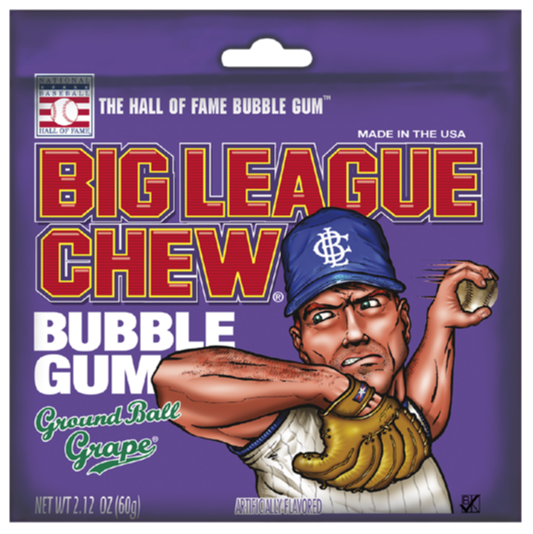 Big League Chew Ground Ball Grape Gum - 2.12 oz