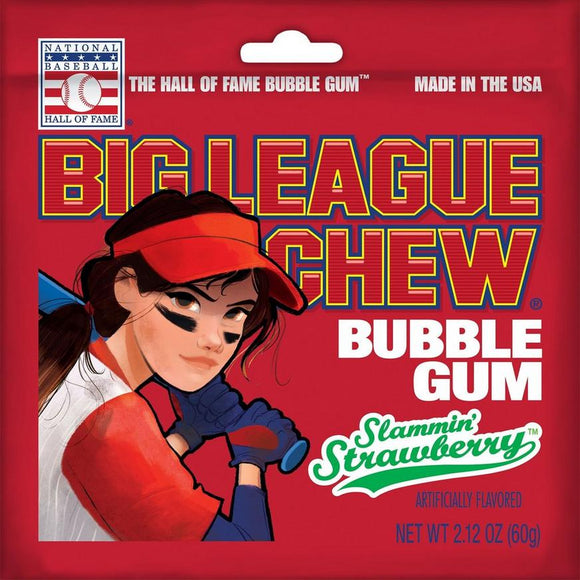 Big League Chew Slammin Strawberry  - 2.12 oz