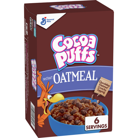 Cocao Puffs Instant Oatmeal - 6 Pack Box - 8.4 oz (BB June 2022)