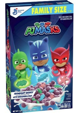 PJ Masks Midnight Berry Cereal - Family Size - 17.1 oz (BB Dec 2022)