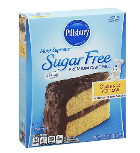 Pillsbury Sugar Free Cake Mix - Classic Yellow - 16 oz (BB Aug 2023)