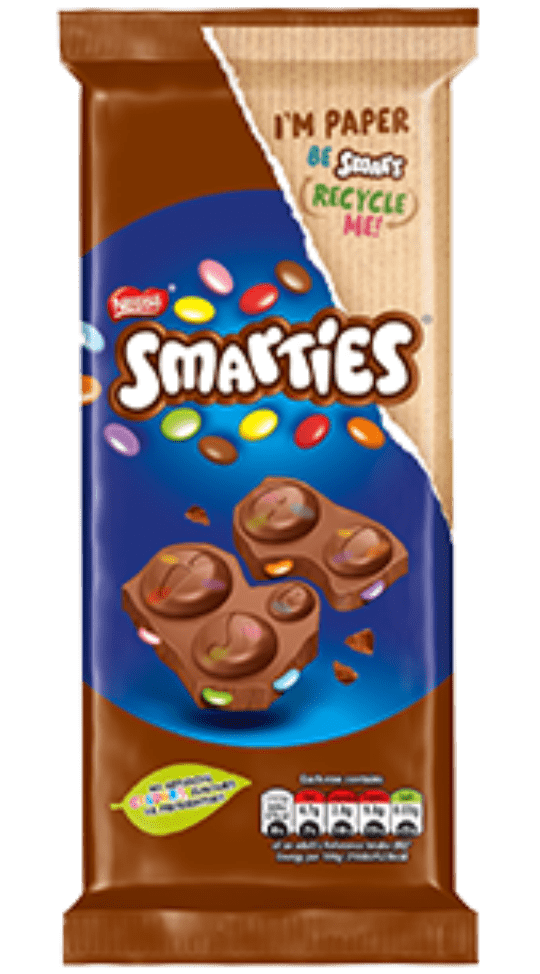 Smarties UK Milk Chocolate Bar - 90 g