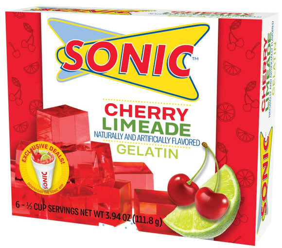 Sonic Cherry Limeade Gelatin - 3.94 oz