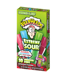 Warheads Extreme Sour Freeze Pops - 10 Pack