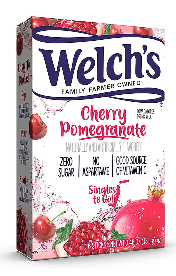 Welch's Zero Sugar Singles To Go - Cherry Pomegranate