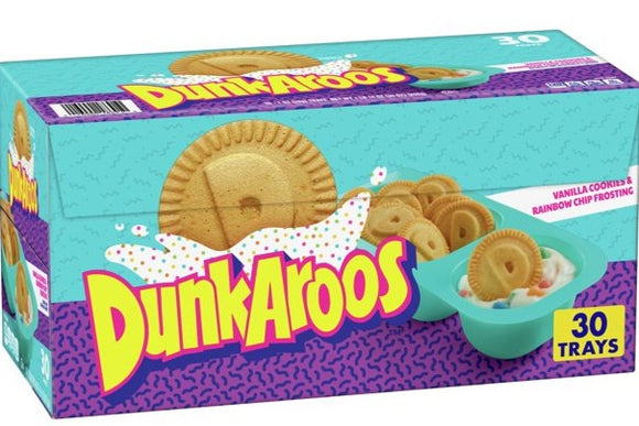 Dunkaroos Case of 30 - Vanilla Cookies and Rainbow Chip Frosting - 1.5 oz (BB Jun 2023)
