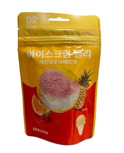 Baskin Robbins Jelly Candy - Rainbow Sherbet Ice Cream flavor (Korea) - 48 g