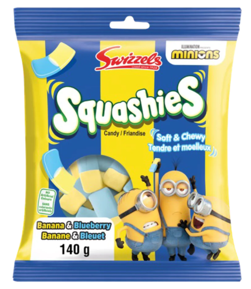 Swizzels Minions Squashies - Blueberry and Banana flavour - 140 g