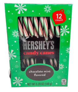 Hershey's Chocolate Mint Candy Canes - 12 Pack