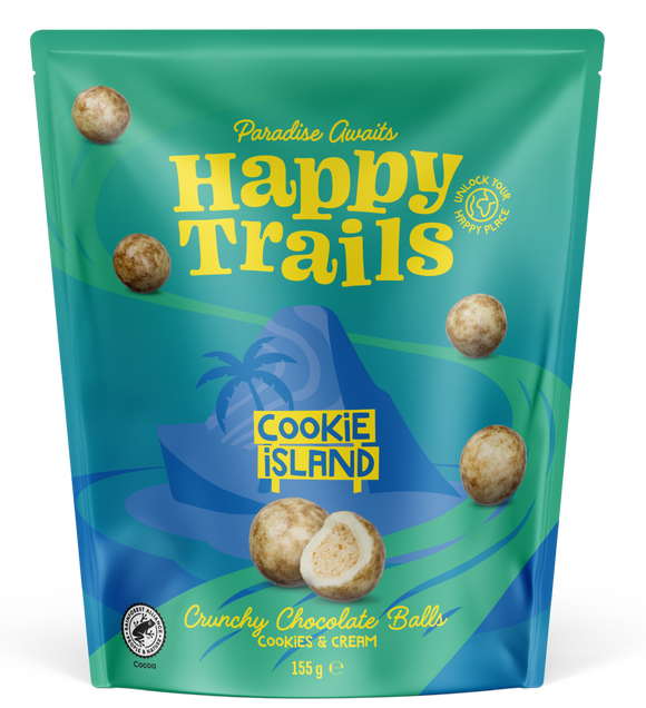 Happy Trails - Cookie Island Crunchy Chocolate Balls - 155 g
