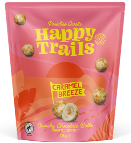 Happy Trails - Caramel Breeze Crunchy Chocolate Balls - 155 g
