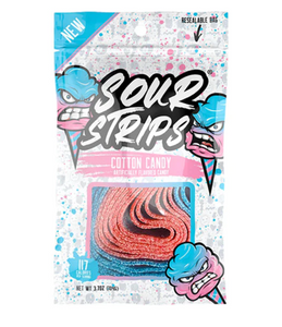 Sour Strips - Cotton Candy - 3.7 oz