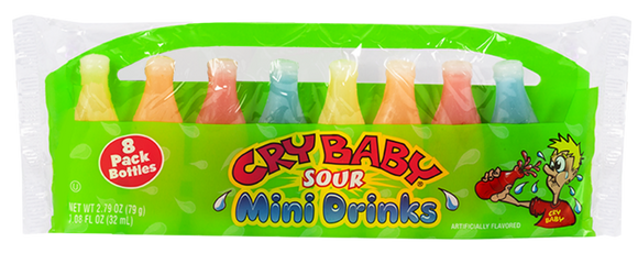 Nik L Nip Cry Baby Sour Wax Mini Drinks - 8 Pack - 2.79 oz