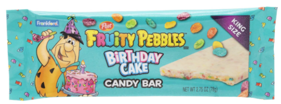 Fruity Pebbles Birthday Cake Candy Bar - King Size - 2.75 oz