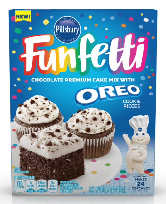 Funfetti Chocolate Cake Mix with Oreo Pieces - 15.25 oz