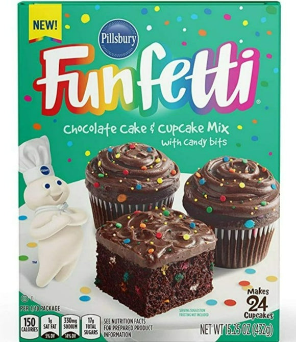 Funfetti Chocolate Cake & Cupcake Mix - 15.25 oz