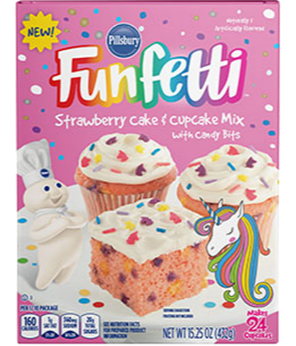 Funfetti Strawberry Cake & Cupcake Mix - 15.25 oz