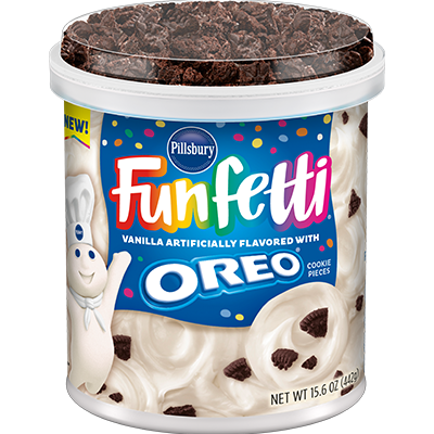 Funfetti Vanilla Frosting with Oreo - 15.6 oz (BB April 6 2022)
