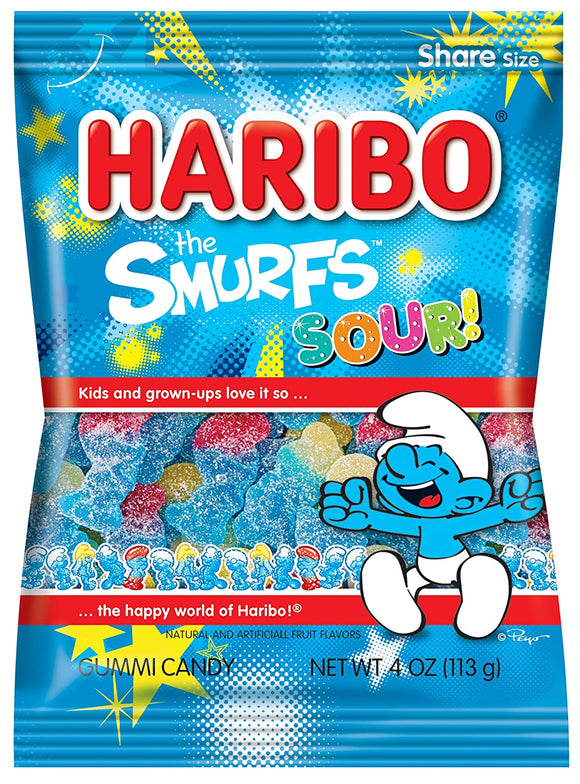 Haribo The Smurfs Sours - 4 oz