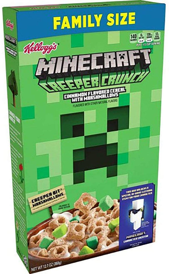 Minecraft Creeper Crunch Cereal - Family Size - 12.7 oz