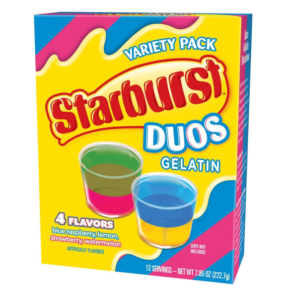 Starburst Duos 4 Flavours Gelatin - 7.86 oz