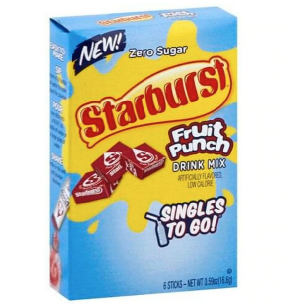 Starburst Zero Sugar Singles To Go - Fruit Punch