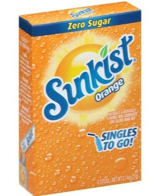 Sunkist Zero Sugar Singles To Go - Orange