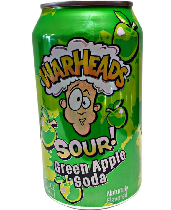 Warheads Sour Green Apple Soda (355 ml)