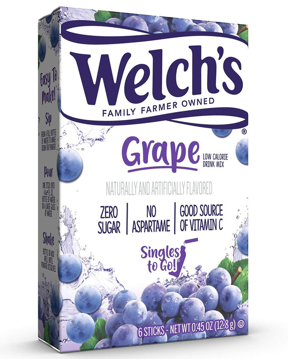 Welch's Zero Sugar Singles To Go - Grape